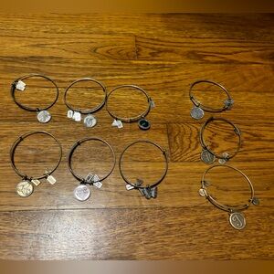 Lot of 9 Alex and Ani/Wind and Fire bangle bracelets